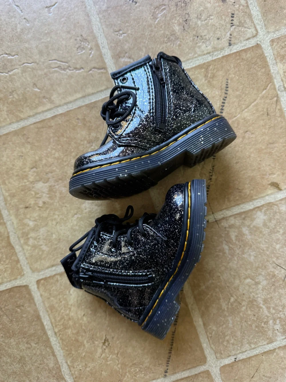 Infant 1460 Glitter Patent Leather Boots